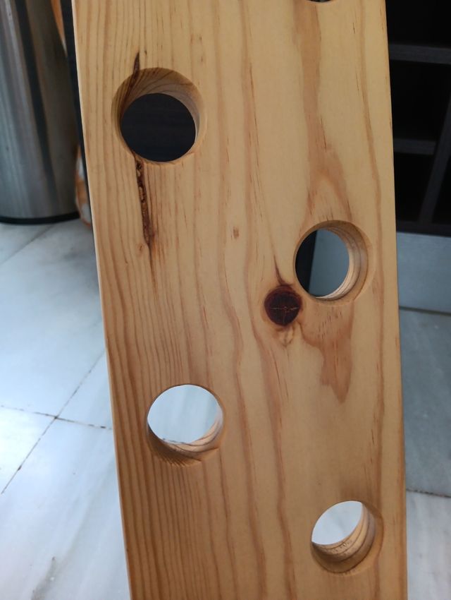 Botellero madera pino - 8 botellas