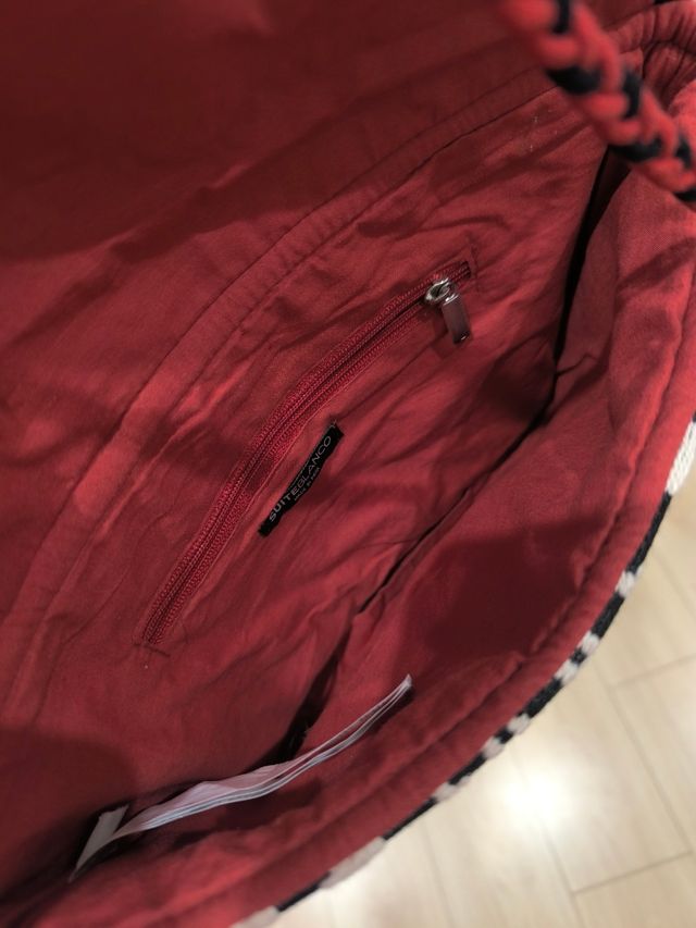 Bolso étnico blanco y negro