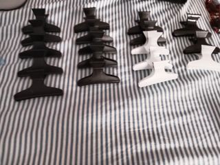 Pinzas pelo - 18uds. blancas y negras