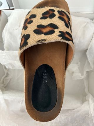 Sandalias plataforma esparto animal print 38