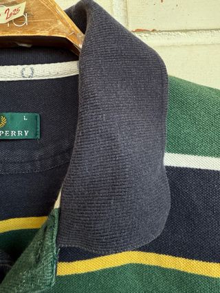 VINTAGE polo a rayas FRED PERRY talla L 