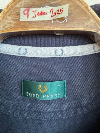 VINTAGE polo a rayas FRED PERRY talla L 