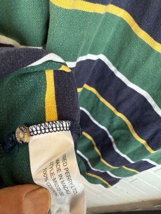 VINTAGE polo a rayas FRED PERRY talla L 