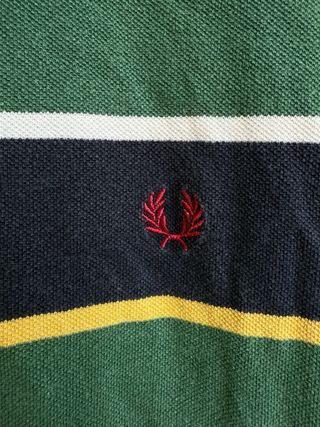 VINTAGE polo a rayas FRED PERRY talla L 