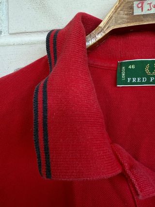 VINTAGE polo rojo FRED PERRY talla XL 