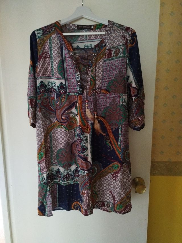 Vestido algodón multicolor