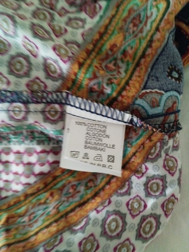 Vestido algodón multicolor