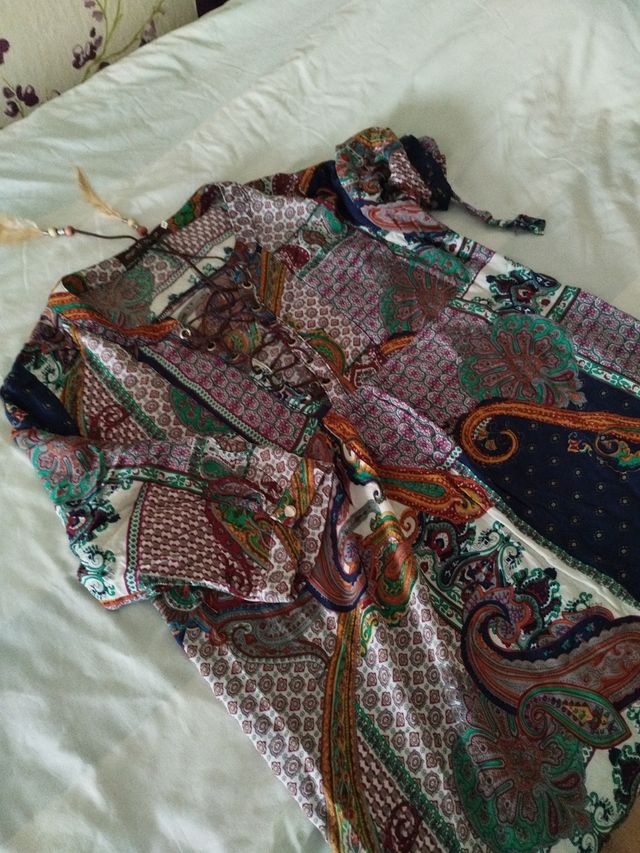 Vestido algodón multicolor