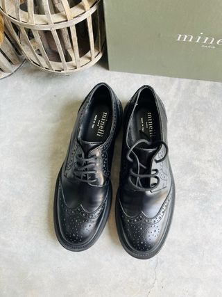 Minelli - Mocasines negros, talla 36