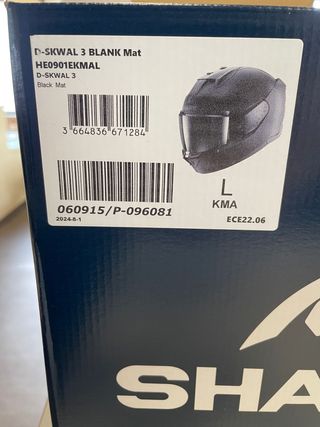 Casco Shark Skwal Negro Mate