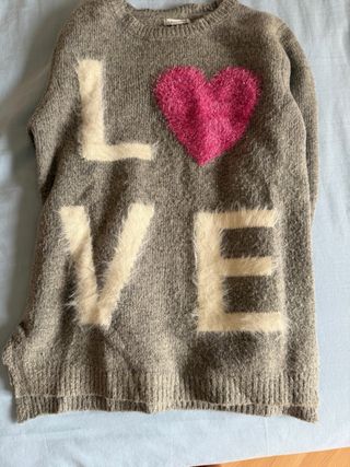 Jersey niña invierno - gris, rosa