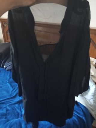 Maglia nera donna manica corta