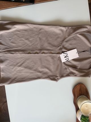Top Zara beige - botones