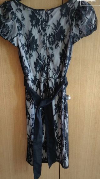 Vestido Mango encaje negro talla S
