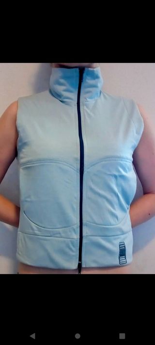 Gilet sportivo celeste