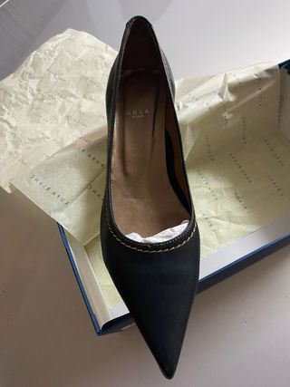 Zapatos Aura Blanc azul marino, talla 39.