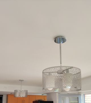 2 Lámparas salón Metal plateado Leroy Merlín.