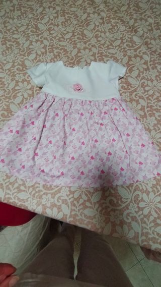 Vestitino neonata fiori rosa