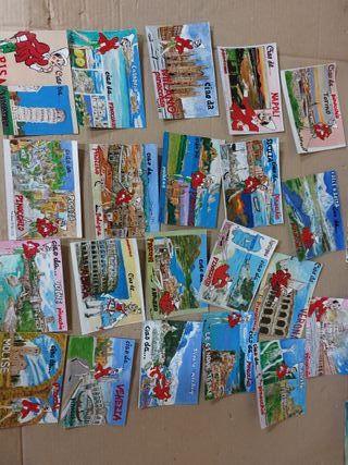 Cartoline Italia: Pinocchio dipinte a mano