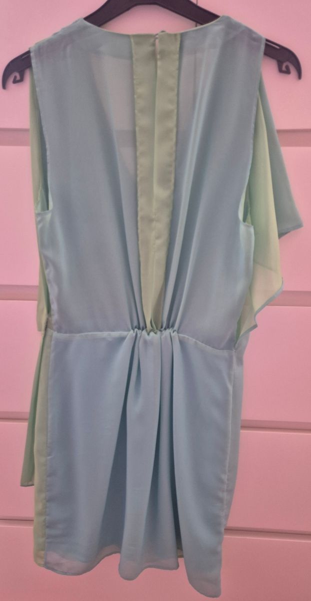 Vestido gasa verde agua