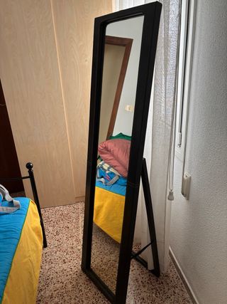 Espejo tocador madera oscura