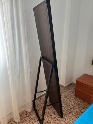 Espejo tocador madera oscura