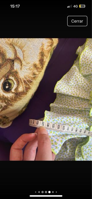 Traje Flamenca verde blanco