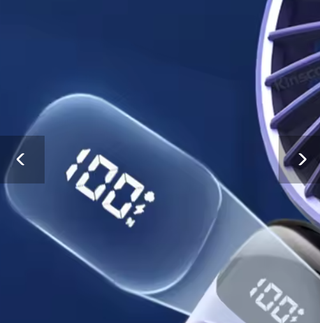 Ventilador Portátil Plegable - LED - 5 Velocidades