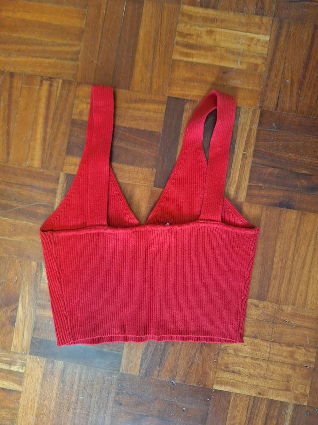 Top rojo tirantes - cropped