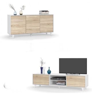 Aparador y mueble TV Zaiken nórdico