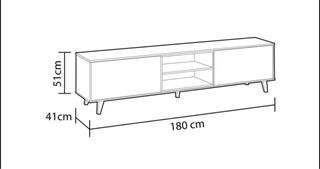 Aparador y mueble TV Zaiken nórdico