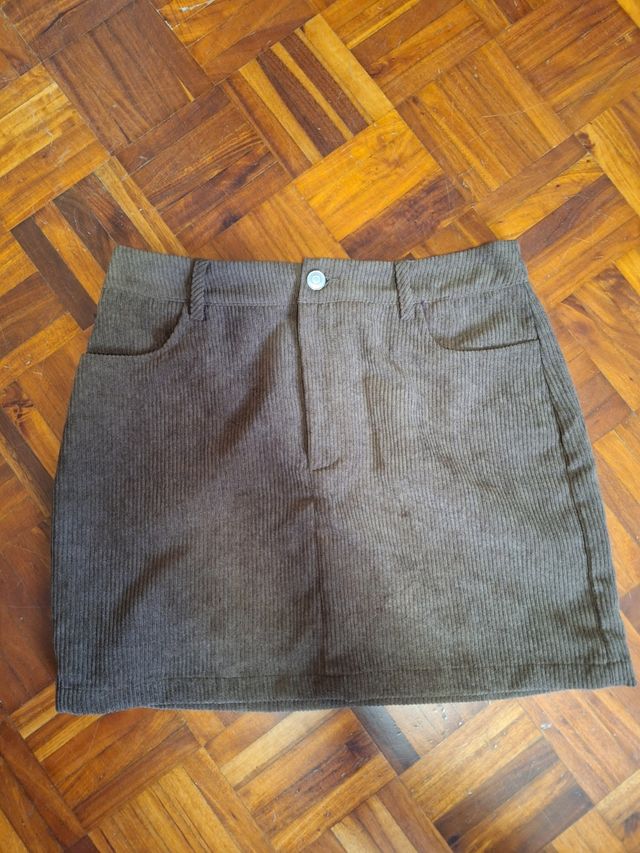 Mini Falda Pana Marrón