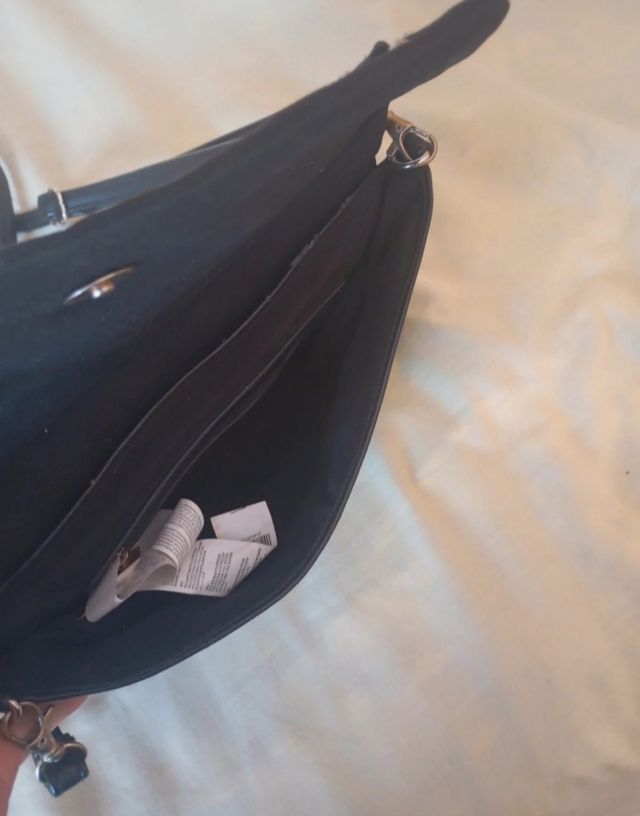 Bolso negro piel | bandolera