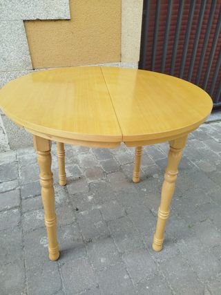 Mesa redonda extensible madera