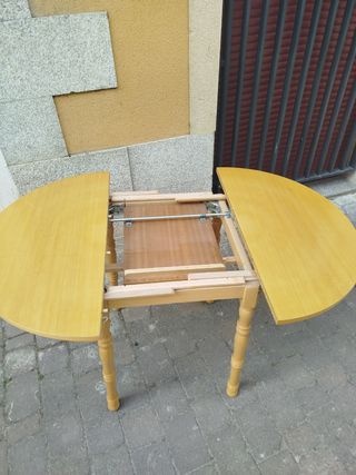 Mesa redonda extensible madera