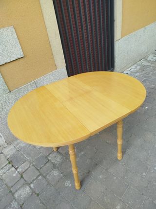 Mesa redonda extensible madera
