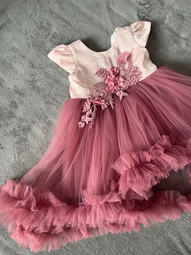 Vestido niña rosa - 6-9 meses