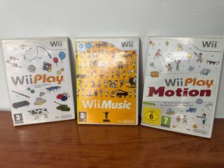 3 Juegos Wii: Wii Play, Wii Music, Wii Motion