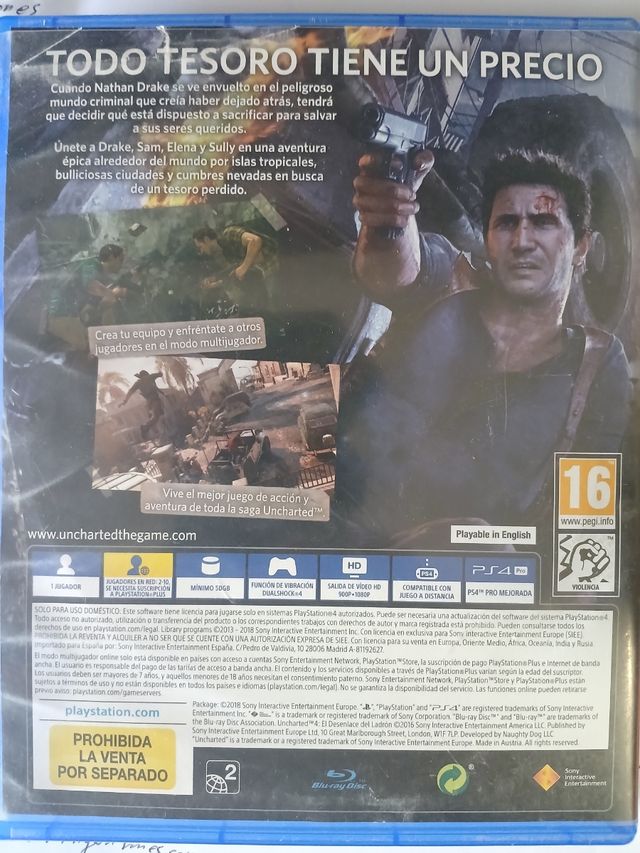 Uncharted 4 PS4 (PlayStation 4)