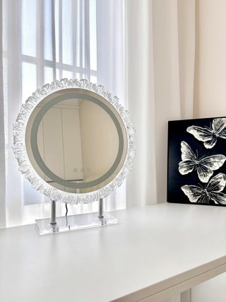 Espejo maquillaje LED blanco