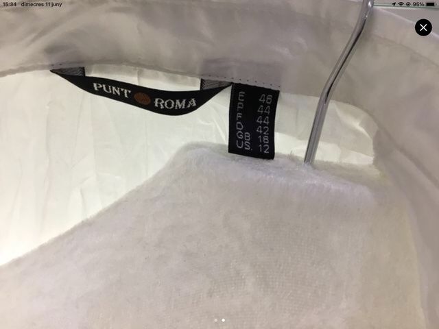 Blusa blanca Punto Roma - Talla 46.