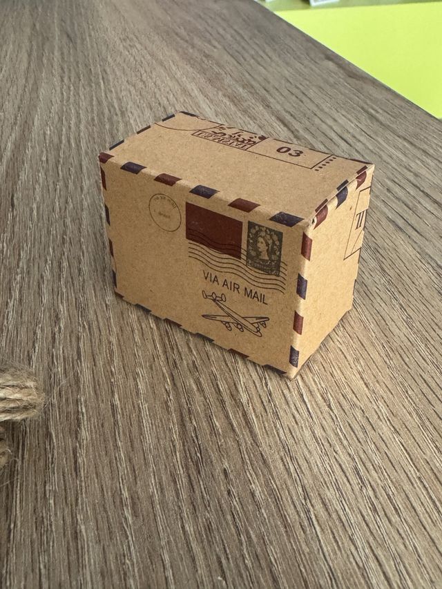 Cajitas vintage para regalo bodas tematica viajera