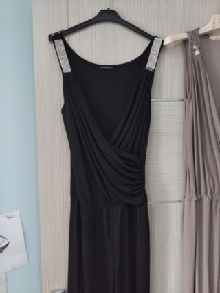 Tute jumpsuit eleganti - nero e beige