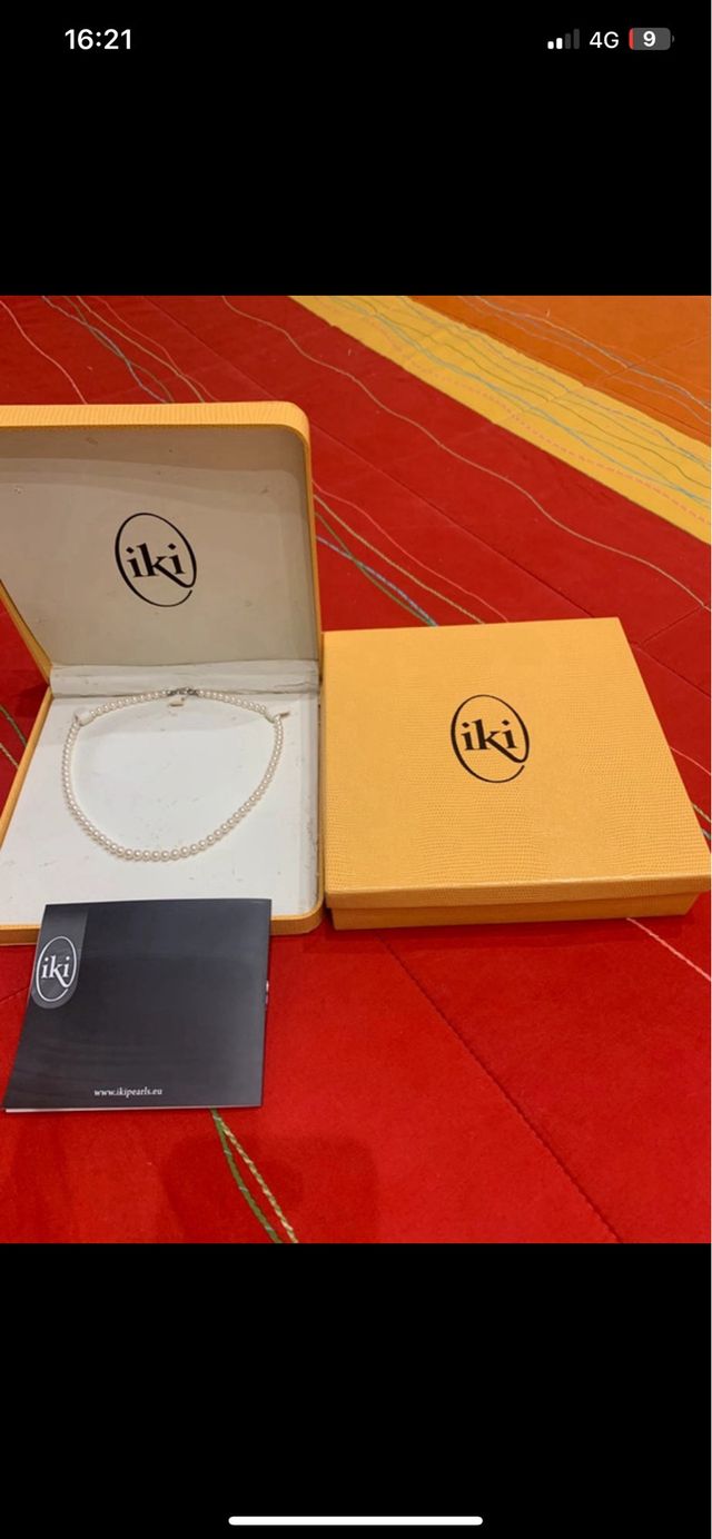 Collana perle iki oro bianco 750