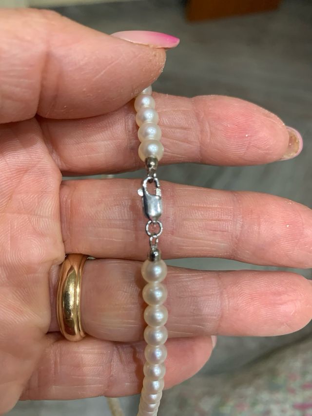 Collana perle iki oro bianco 750