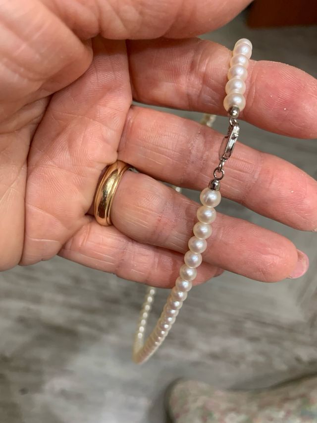 Collana perle iki oro bianco 750