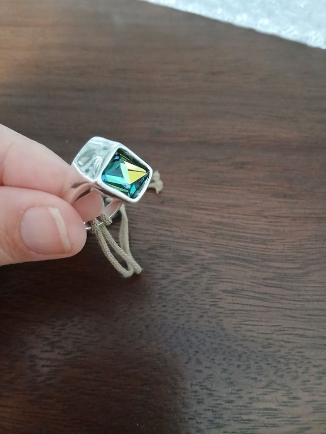 Anillo Unode50 plata verde