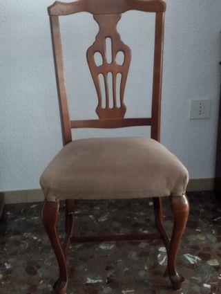 Mesa Comedor con cristal +6 Sillas Madera (OFERTA)