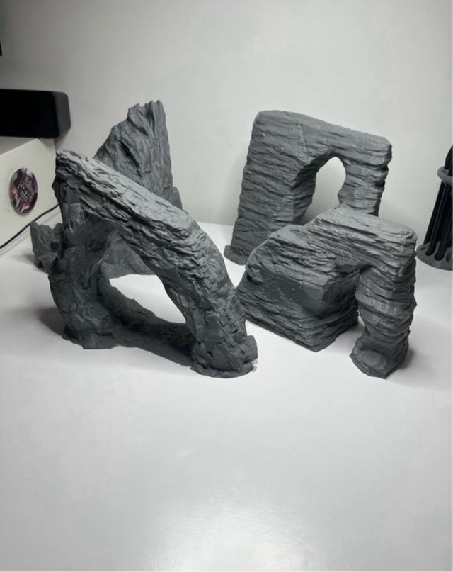 Rocce 3D per gioco di guerra