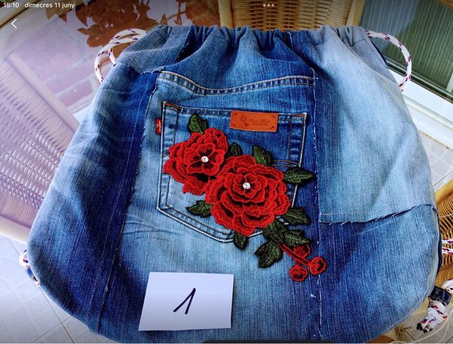 Mochila tejana artesanal - Flores o Flamenco